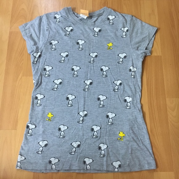 Peanuts Snoopy Woodstock T-Shirt - Rooftop Design, Klassischer Schnitt